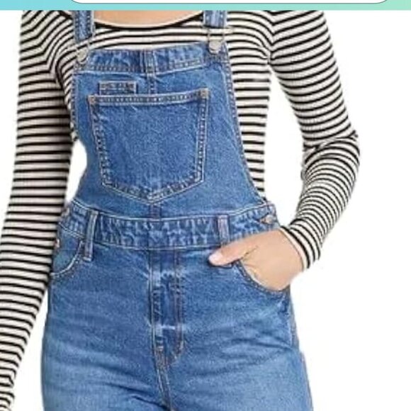 NWT Universal Thread Farm Bonfire denim skinny overalls Western Pockets 0 - Picture 5 of 6